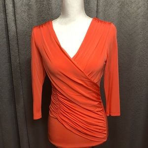 Coral Colored V Neck